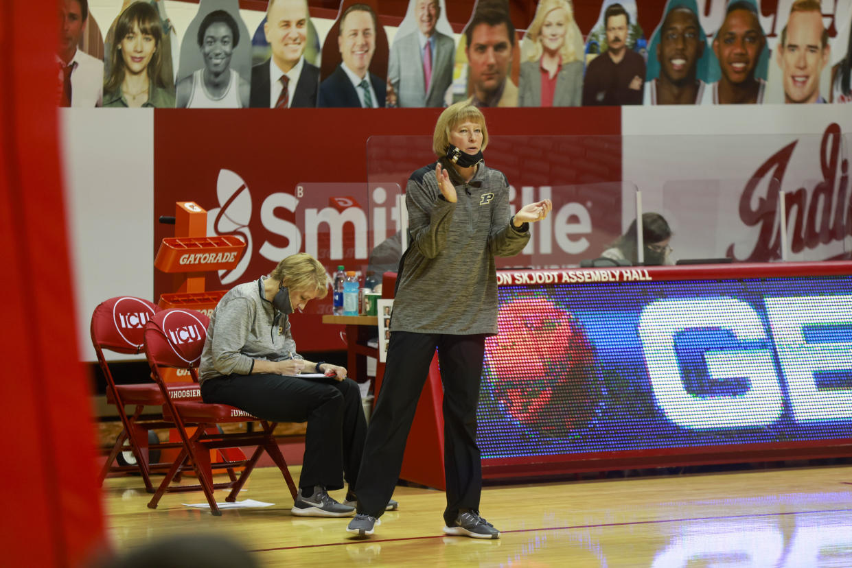 Purdue women's basketball coach Sharon Versyp