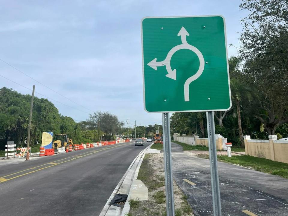 Residents in the Pinecrest area are suing Miami-Dade County to block a traffic circle at Old Cutler Road and Southwest 67th Avenue. County crews are already finishing one up nearby, at Cutler and Southwest 136th Street, that’s part of the same projet.