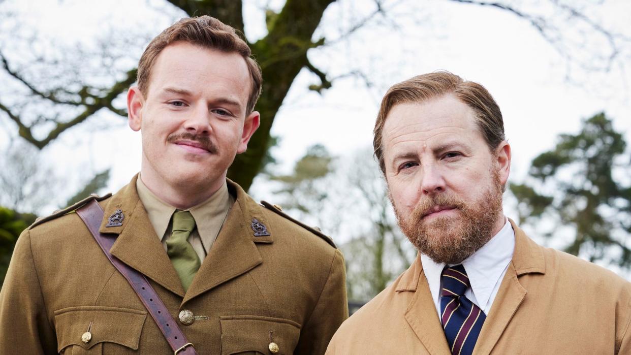 Samuel West and Callum Woodhouse as Siegfried and Tristan in All Creatures Great and Small