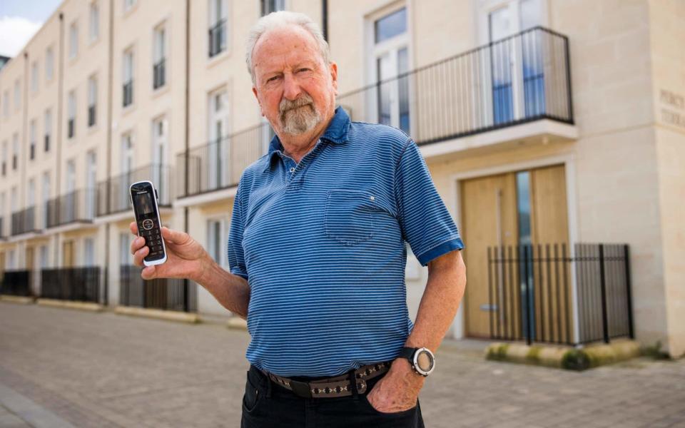 Paddy Doyle, who lives at the Riverside housing development in Bath Somerset - Credit: SWNS.com 