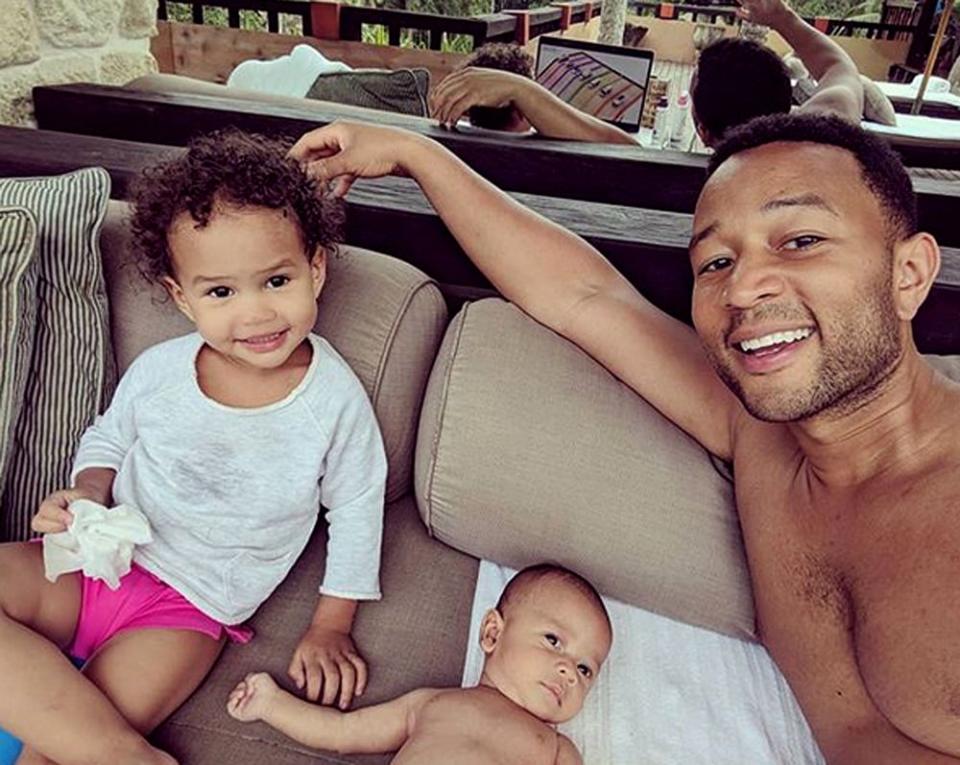 Luna Simone, Miles Theodore and John Legend