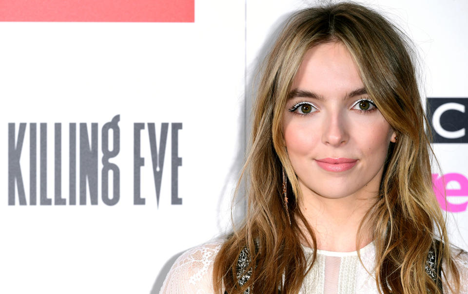 Jodie Comer attending the Killing Eve Season 2 photocall held at Curzon Soho, London.