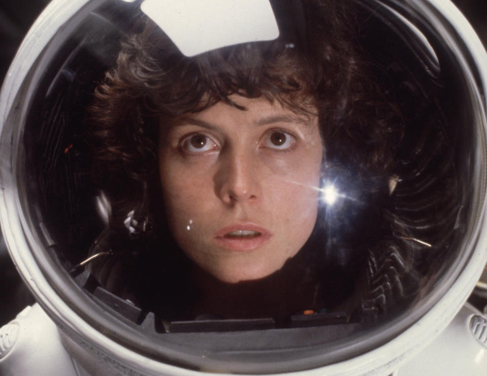 Sigourney Weaver in the role of Ripley in the film 'Alien'. (Photo by Hulton Archive/Getty Images)