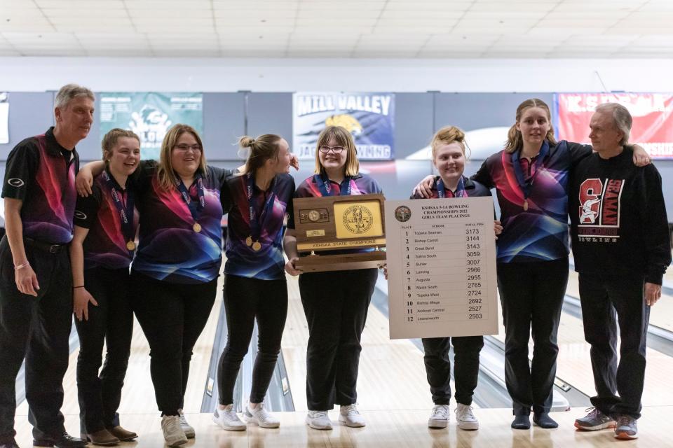 The Seaman High School girls bowling team won a state title Friday at Wichita's Northrock Lanes.