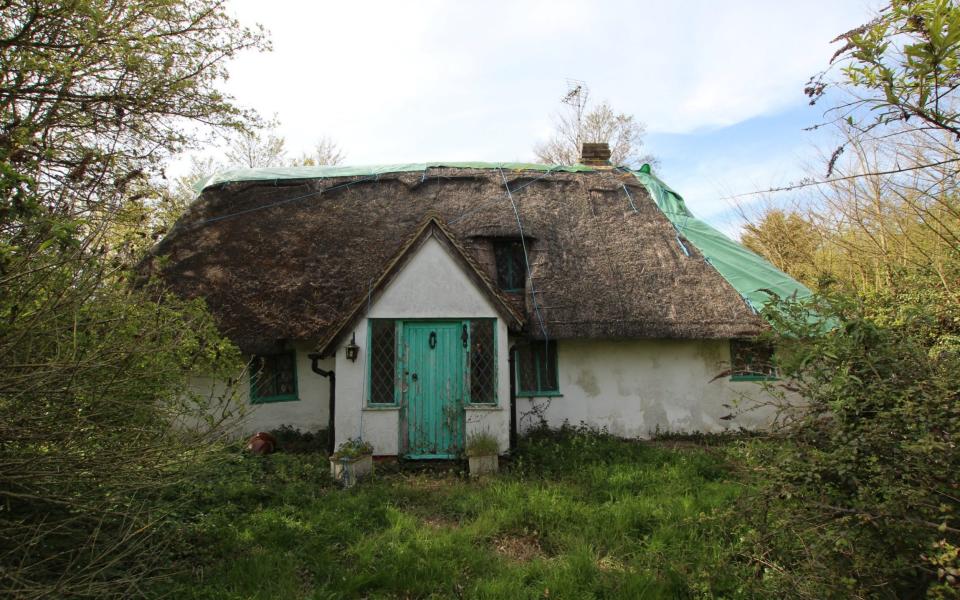 This three-bedroom thatched cottage in Essex is on the village green. It needs some serious renovation work and is listed. It is £350,000 with Cheffins