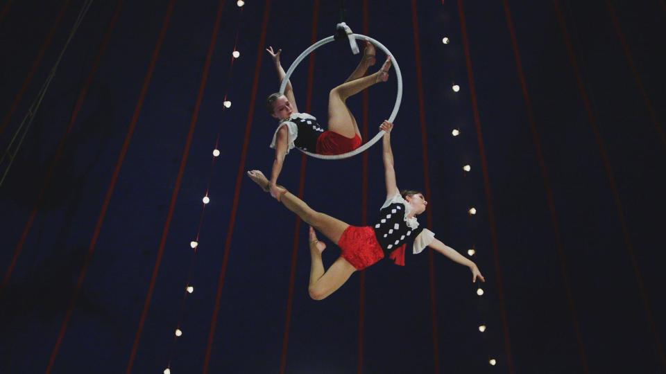 Zoppé: An Italian Family Circus features an aerial lyra act and other height-defying feats. The circus continues through Jan. 1 at the Ventura County Fairgrounds.