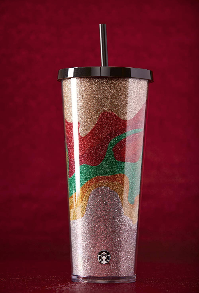 2018 Holiday Collection Sand Flow Glitter Acrylic Tumbler