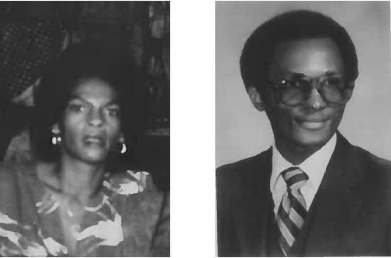 siblings Pamela Sumpter, 43, (L) and John Sumpter, 46, were stabbed to death in their apartment on July 15, 1990. Photo courtesy of District Attorney Sherry Boston for DeKalb County/X
