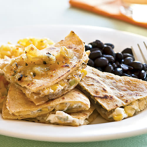 Goat Cheese and Roasted Corn Quesadillas