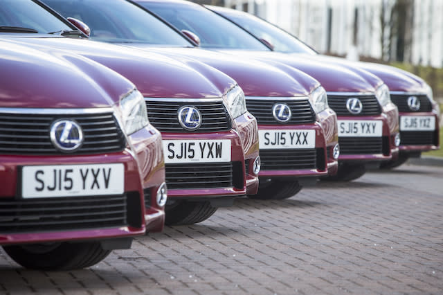 Little's Chauffeur Lexus fleet handover at Maxim Park near Glasgow, Scotland. 