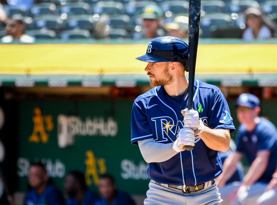 Tampa Bay Rays second baseman Brandon Lowe (8) has fantasy value