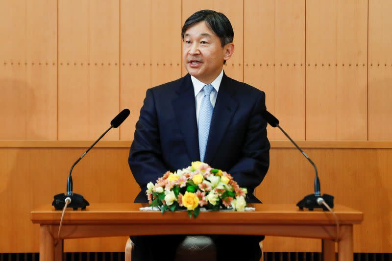 Japan's Emperor Naruhito speaks during a news conference on the occasion of his birthday in Tokyo