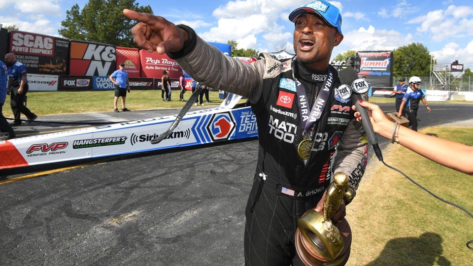 nhra antron brown top fuel