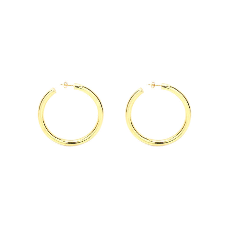 <a rel="nofollow noopener" href="https://www.argentovivo.us/earrings/hollow-hoop" target="_blank" data-ylk="slk:Hollow Hoop, Argento Vivo, $45;elm:context_link;itc:0;sec:content-canvas" class="link ">Hollow Hoop, Argento Vivo, $45</a>