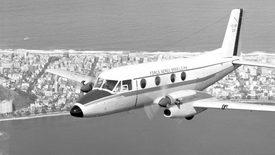 Embraer's flrst plane, the Bandeirante, was a military aircraft that entered commercial service in 1972. - Courtesy Embraer