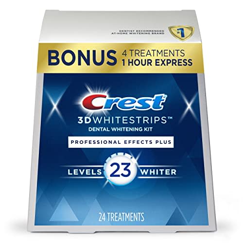 Crest 3D Whitestrips, Professional Effects Plus, Teeth Whitening Strip Kit, 48 Strips (24 Count…