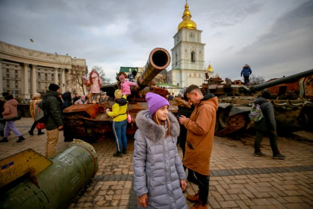 kyiv-new-years-day-one-year.jpg Daily life in Ukraine's Kyiv amid Russia-Ukraine war - Credit: Mustafa Ciftci/Anadolu Agency/Getty Images