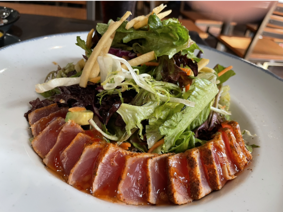 An ahi tuna salad will be among the offerings at Walk-On' Sports Bistreaux when it opens at 247 S. Meridian St. in Indianapolis on May 15, 2023.