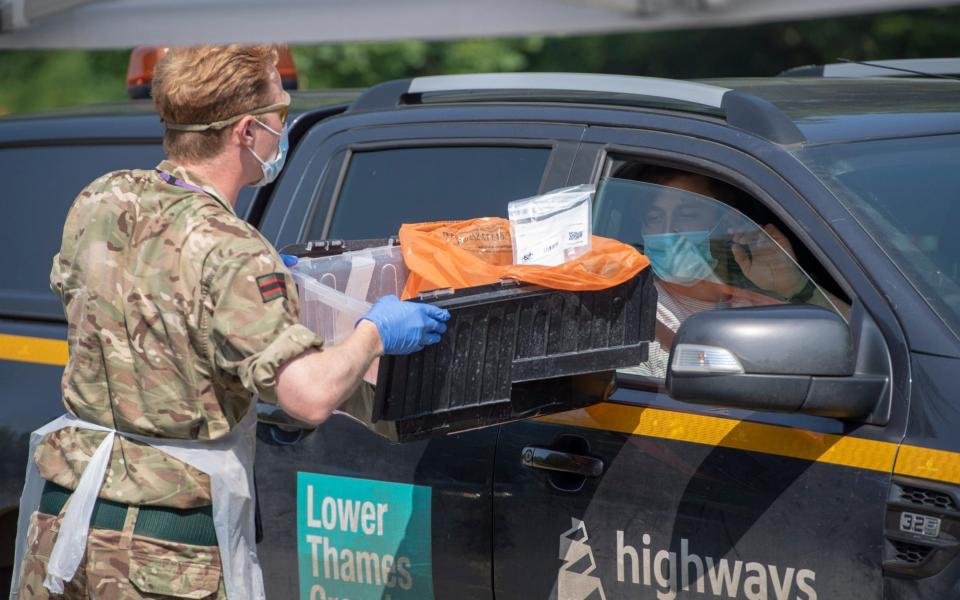 The military have already helped with mobile testing centres and policing during the pandemic -  Paul Grover for the Telegraph