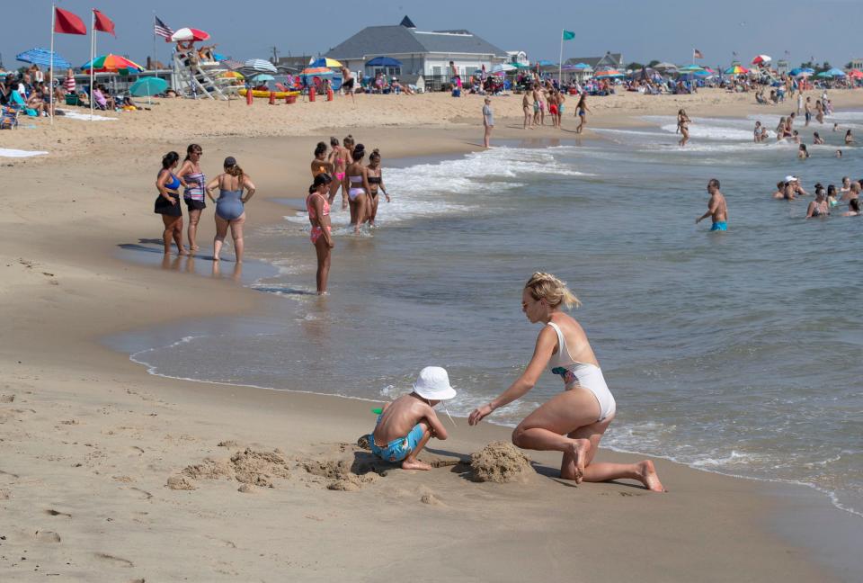 Enjoying a perfect beach day in Belmar last summer.