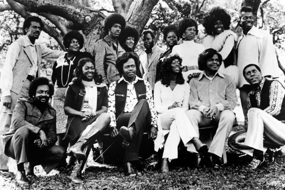 Iconic: The Edwin Hawkins Singers pose for a portrait in1975 (Michael Ochs Archives/Getty Images)