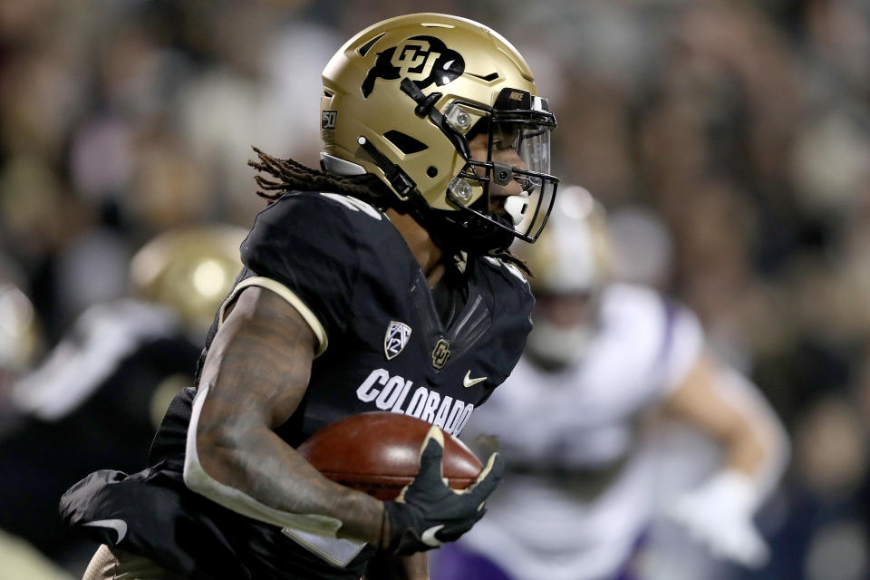 Colorado WR Laviska Shenault Jr. is a unique prospect, but his medical reports will be critical to his evaluation. (Photo by Matthew Stockman/Getty Images)