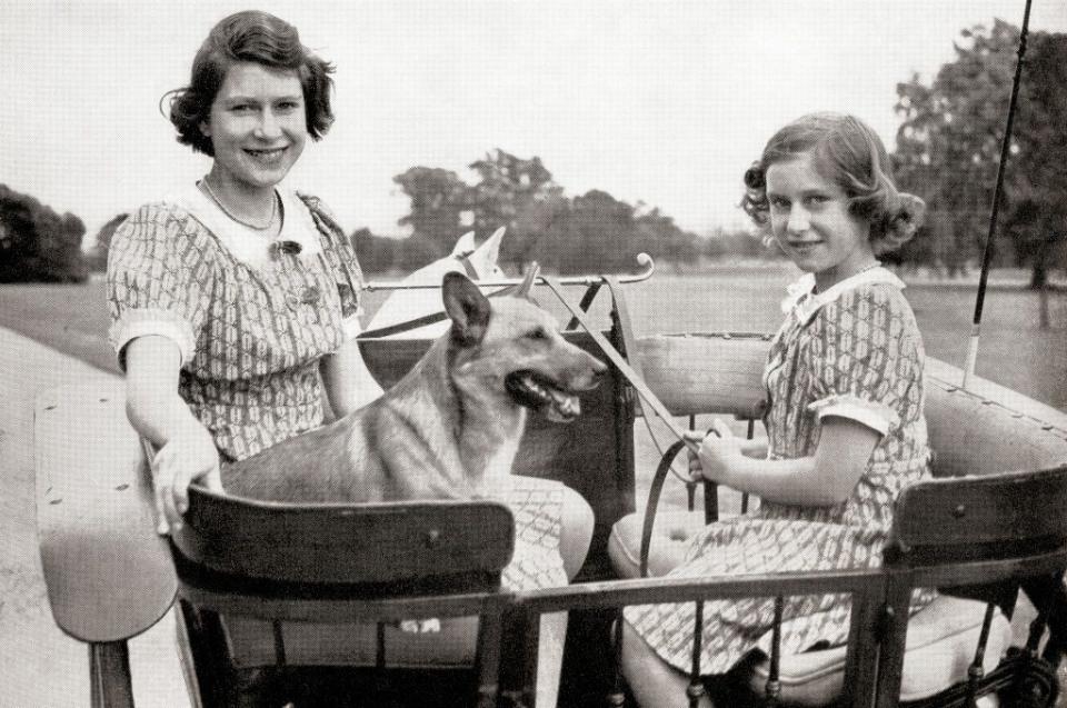 Queen Elizabeth and Princess Margaret, 1941