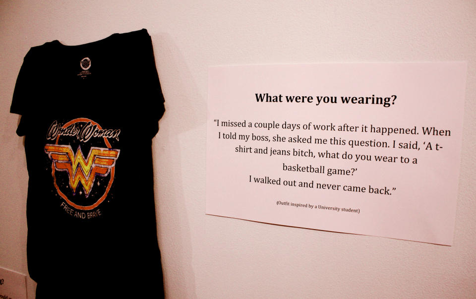 <strong>What were you wearing?</strong> "I missed a couple days of work after it happened. When I told my boss, she asked me this question. I said 'A T-shirt and jeans, bitch, what do you wear to a basketball game?' I walked out and never came back." (Photo: Jennifer Sprague)