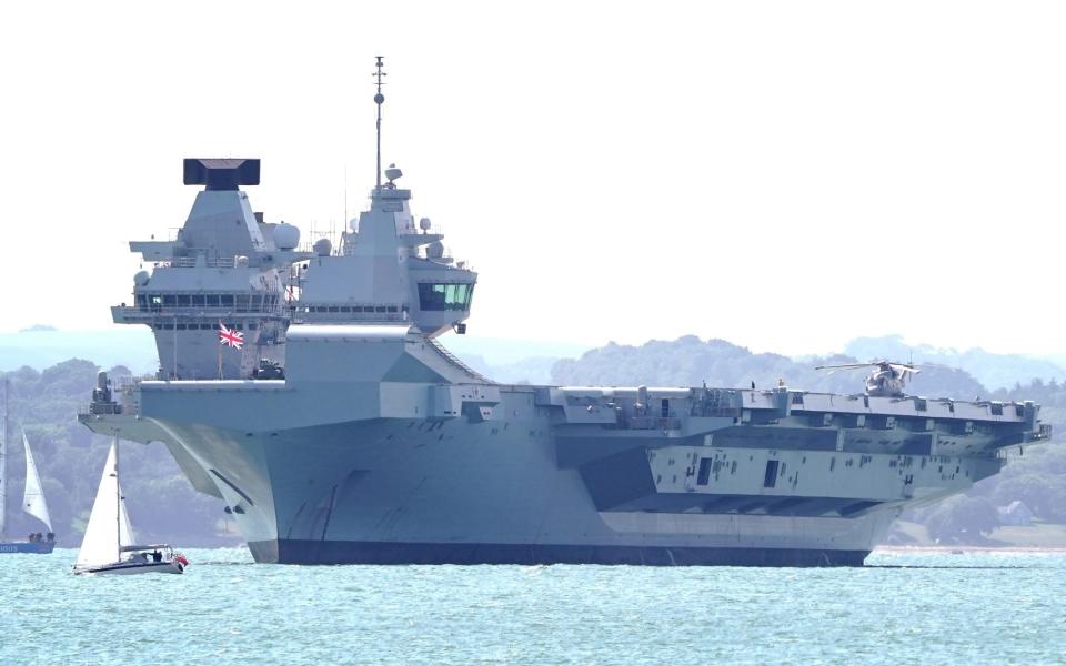 HMS Prince of Wales aircraft carrier drone launch military - Gareth Fuller/PA Archive