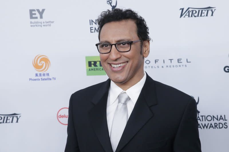 Aasif Mandvi arrives on the red carpet at the 45th International Emmy Awards at the New York Hilton in New York City in 2017. File Photo by John Angelillo/UPI