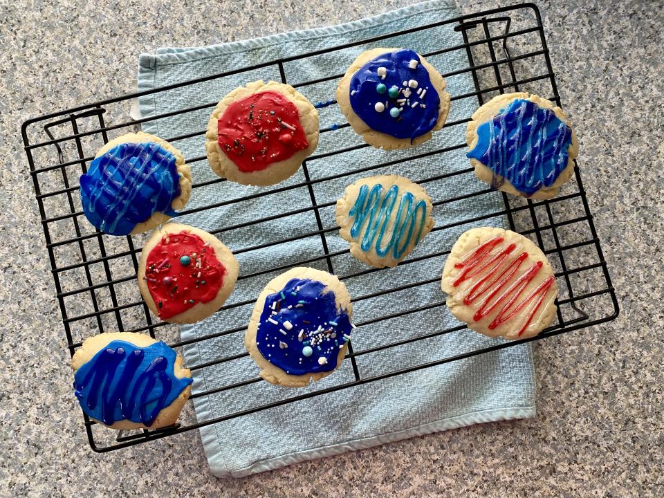 I decorated my rolled butter cookies with icing and sprinkles. (Terri Peters)
