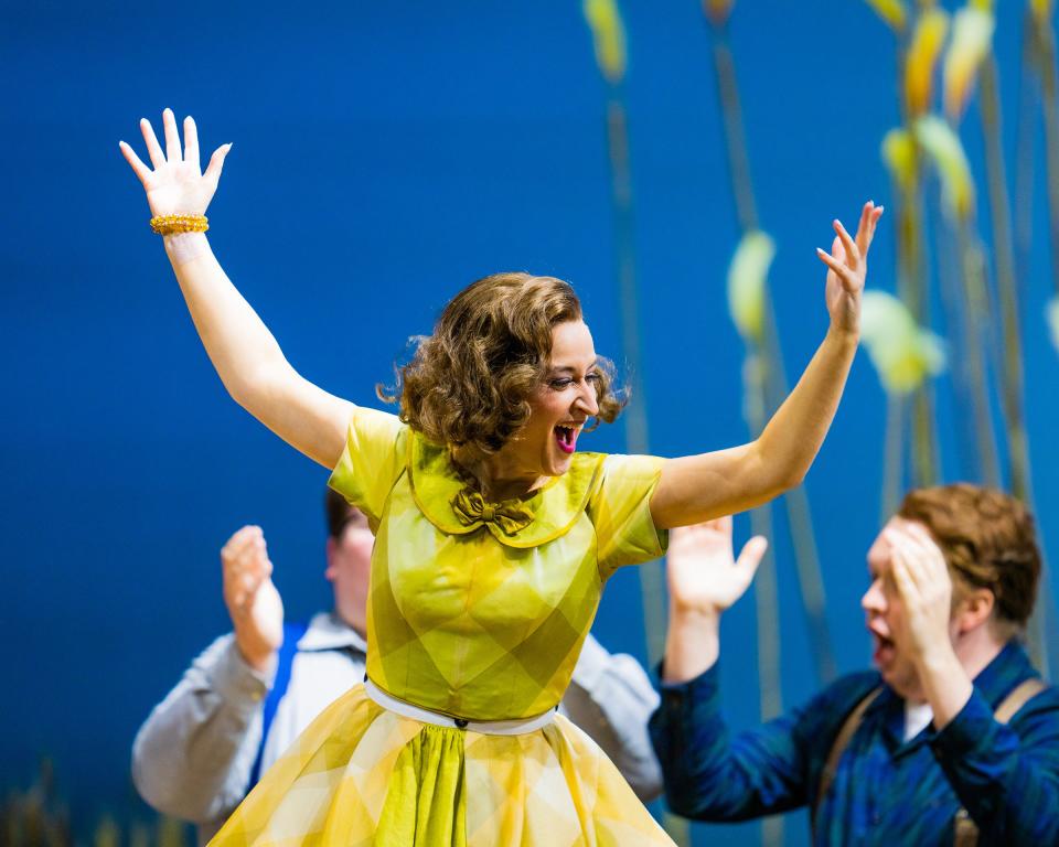 Hilary Ginther as Olga in a production of “Eugene Onegin."