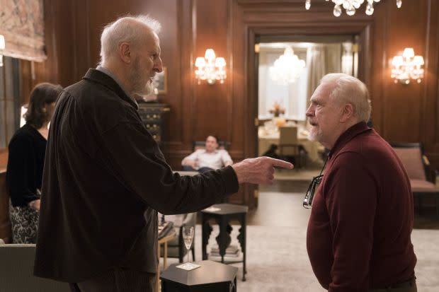 James Cromwell as Ewan Roy and Brian Cox as Logan Roy in "Succession"<p>HBO</p>