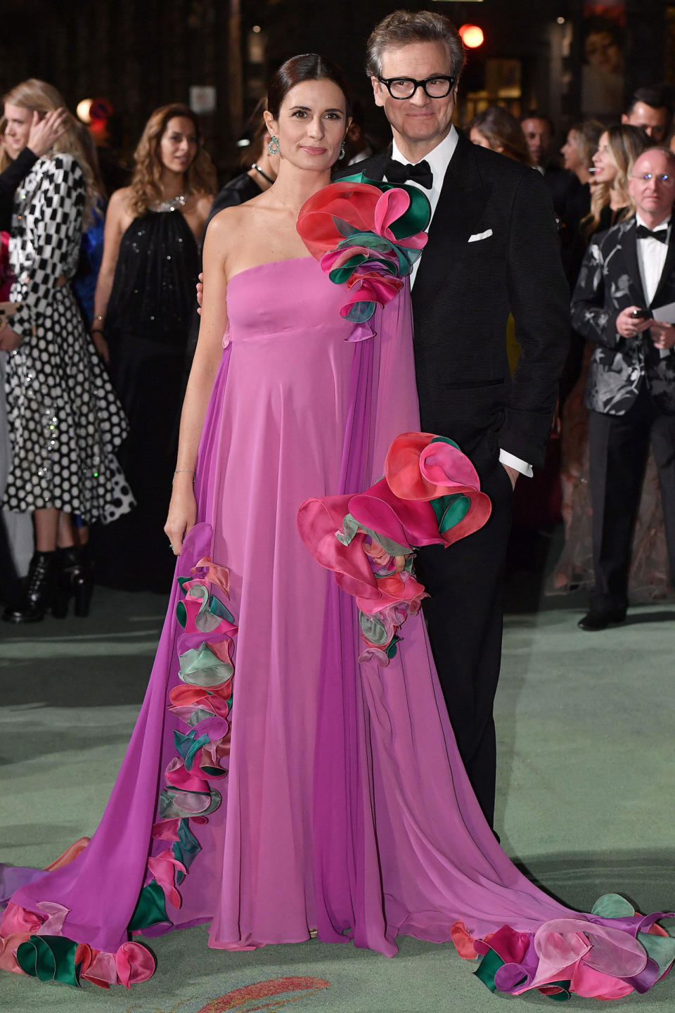 <p>Colin Firth attended the Green Carpet Fashion Awards during Milan Fashion Week <span>with wife Livia Firth - one of the award ceremony hosts - who wore a vintage Capucci<span> gown.</span></span></p>