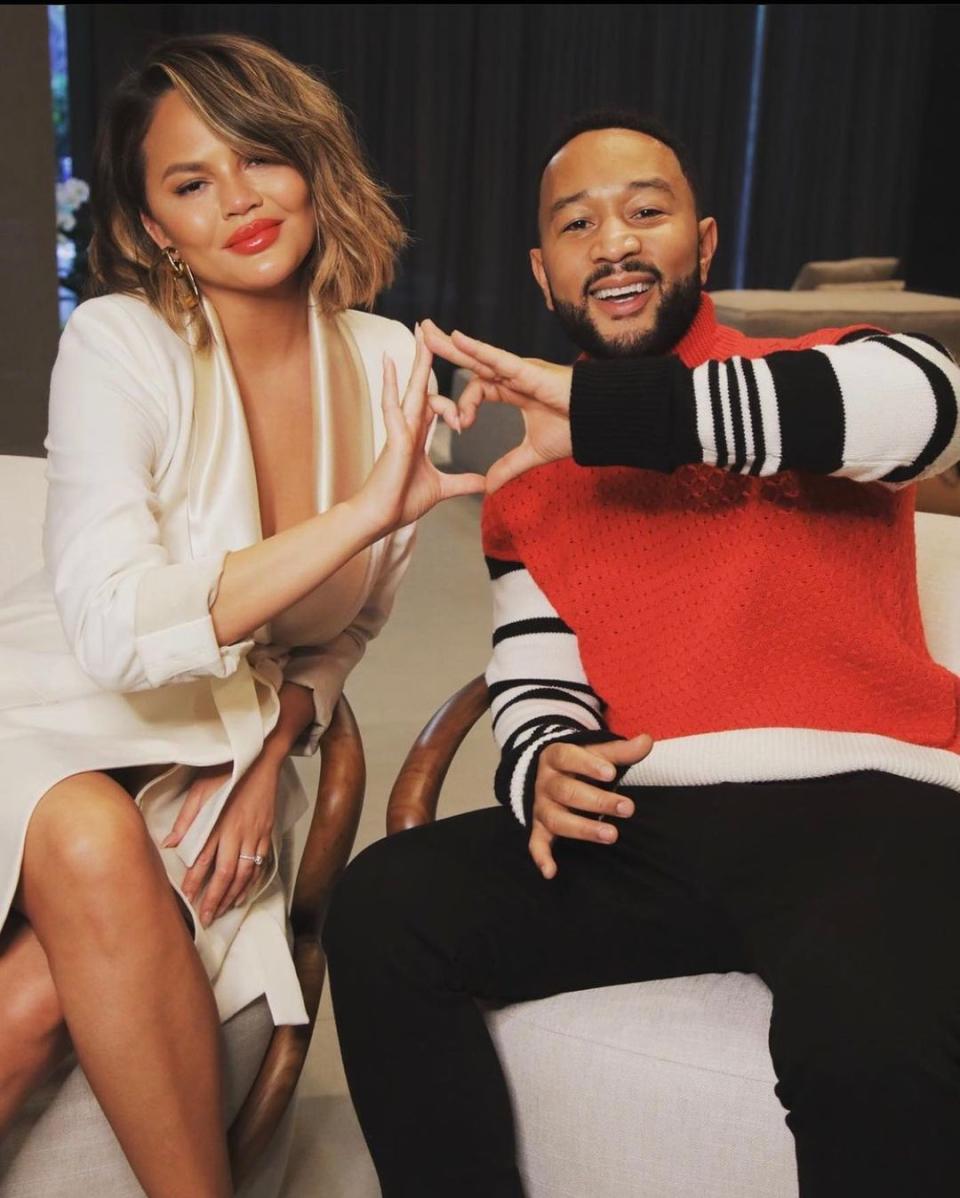 Chrissy Teigen and husband John Legend 