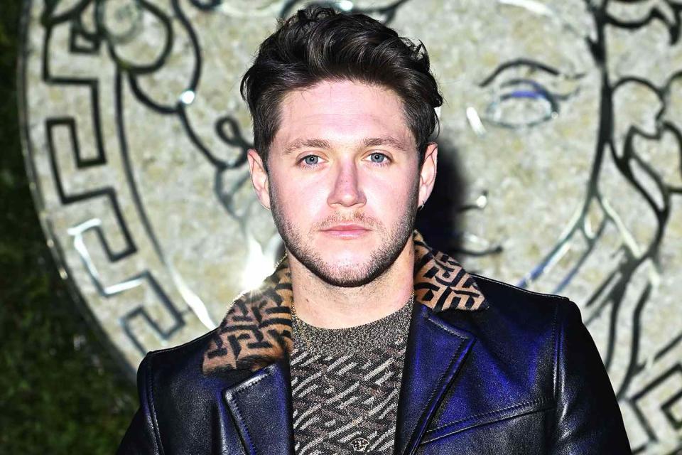 Niall Horan is seen on the front row of the Versace special event during the Milan Fashion Week - Spring / Summer 2022 on September 26, 2021 in Milan, Italy.