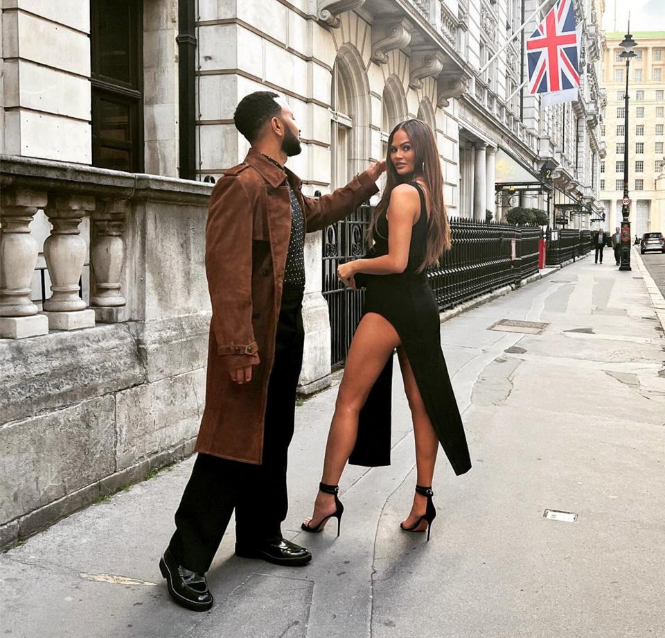 John Legend and Chrissy Teigen in London