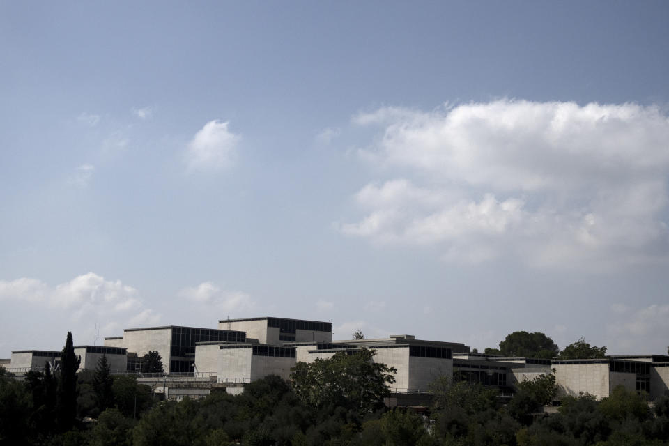 A general view of the Israel Museum in Jerusalem, Friday, Oct. 6, 2023. Israeli police have arrested an American tourist at the Israel Museum in Jerusalem after he hurled works of art to the floor, damaging two second-century Roman statues. The vandalism late Thursday raised questions about the safety of Israel's priceless collections, as well as concern about a rise in attacks on cultural heritage in Jerusalem. (AP Photo/Maya Alleruzzo)