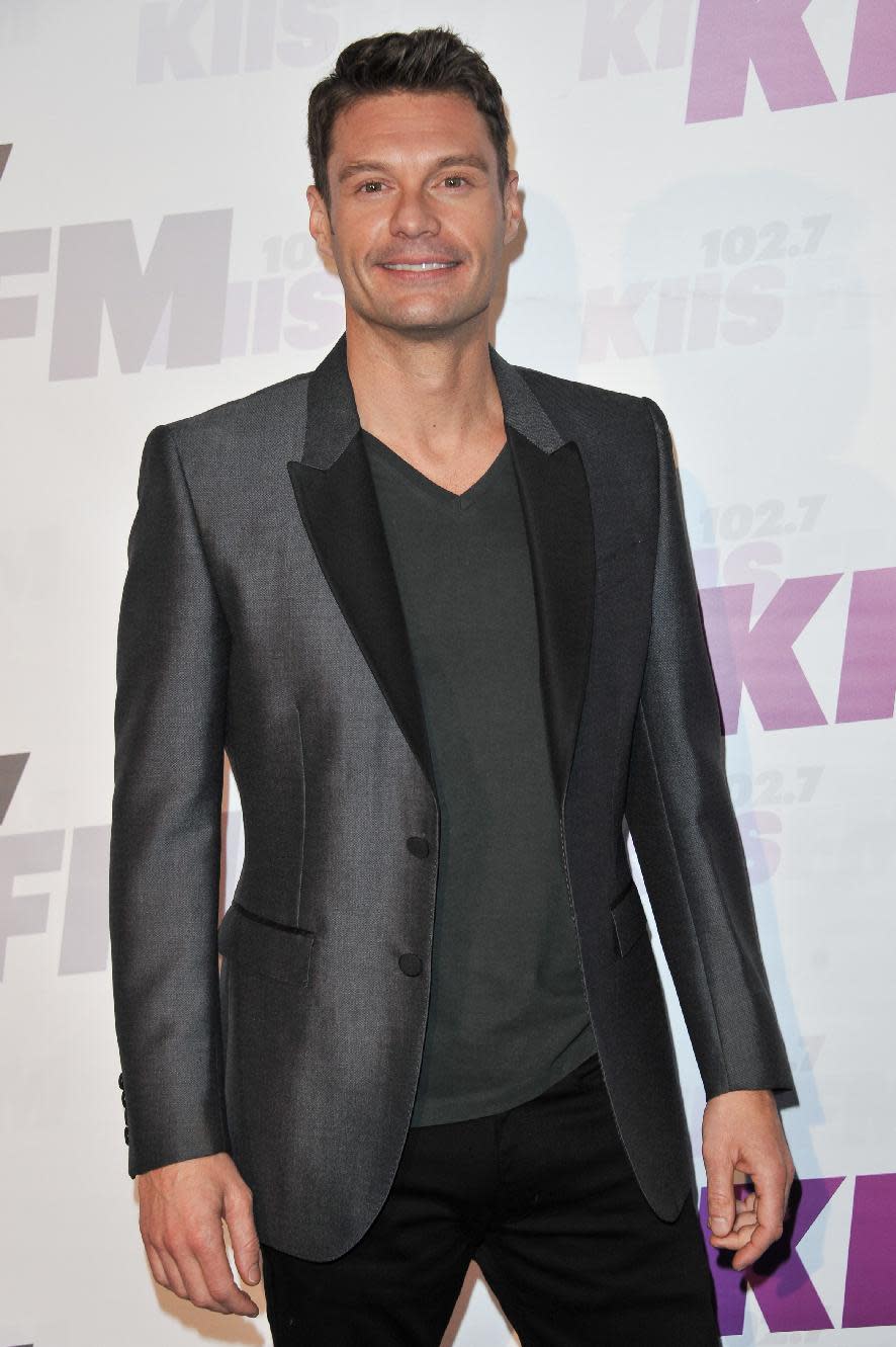 Ryan Seacrest arrives at Wango Tango held at StubHub Center on Saturday, May 10, 2014, in Carson, Calif. (Photo by Richard Shotwell/Invision/AP)