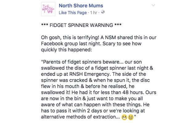 The mum's warning. Photo: Facebook