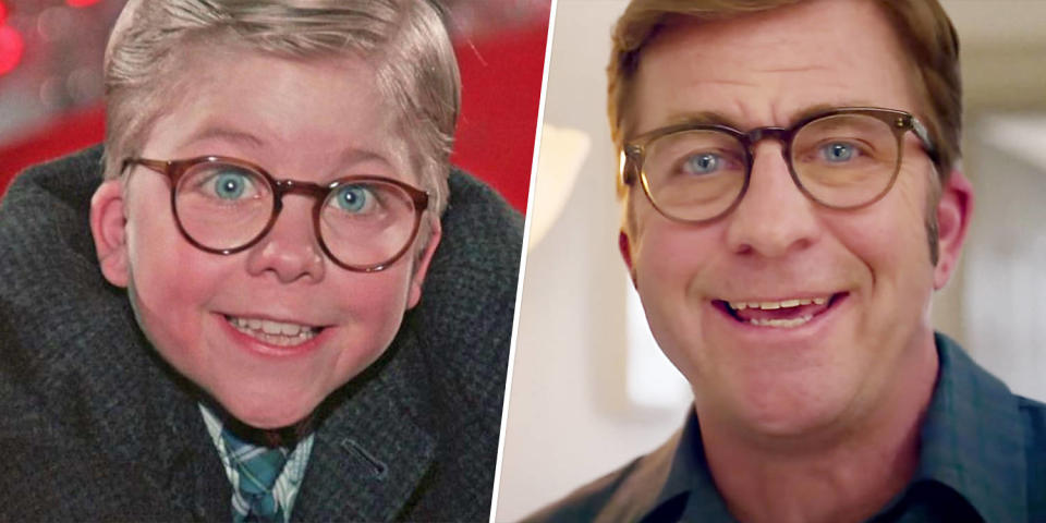 Peter Billingsley as Ralphie, then and now. (Everett Collection, Warner Bros.)