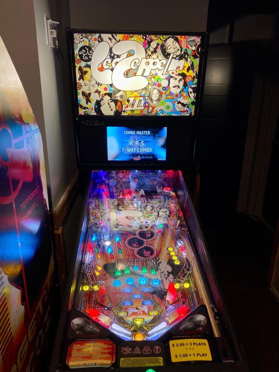 Led Zeppelin pinball can be found in the back corner of the new game room at Trolley Tap House in Wilmington.