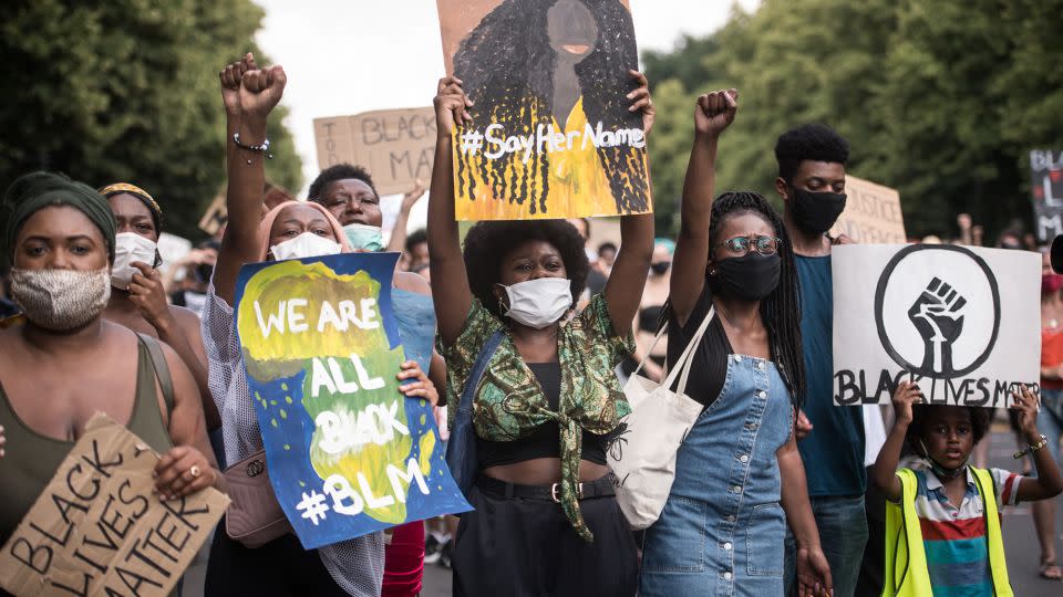 A Black Lives Matter demonstration in Berlin's Tiergarten park in June, 2020. - Steffi Loos/Getty Images