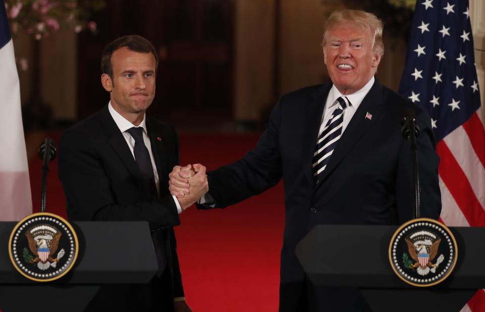 French President Emmanuel Macron&nbsp;tried to persuade U.S. President Donald Trump to remain in the Iran&nbsp;nuclear agreement during his White House&nbsp;visit this week. (Photo: Jonathan Ernst/Reuters)