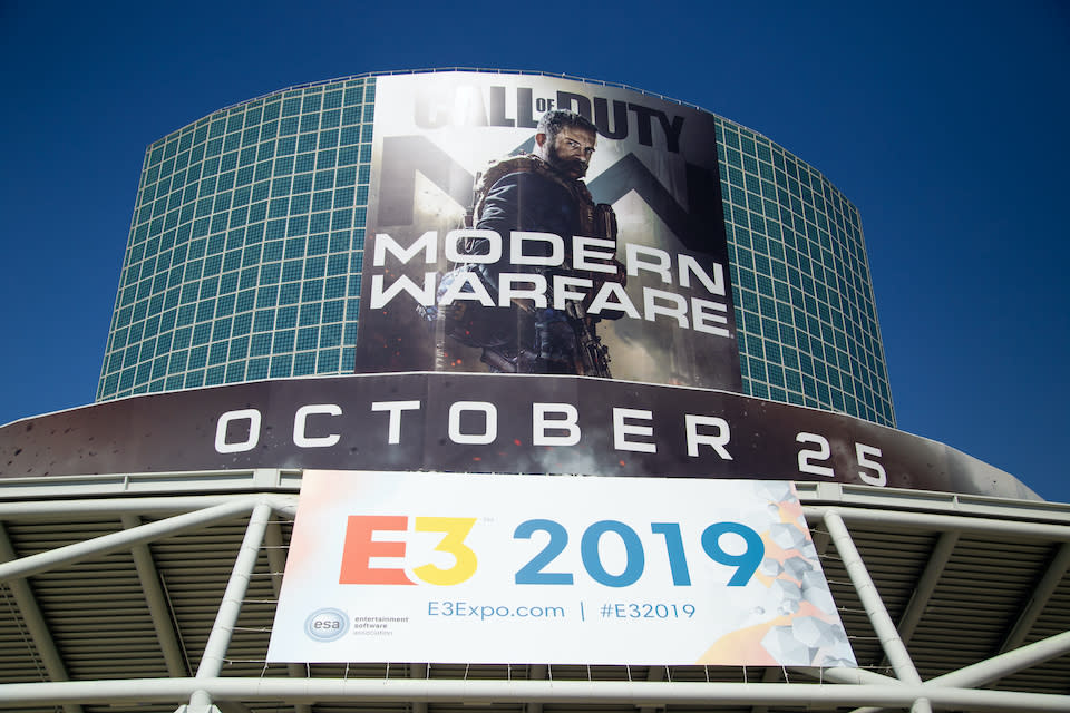 LOS ANGELES, CA - JUNE 12: Welcome signage from main entrance of Annual E3 Event Showcases Video Game Industry's Latest Products on June 12, 2019 in Los Angeles, California. (Photo by Martin Garcia/ESPAT Media/Getty Images)