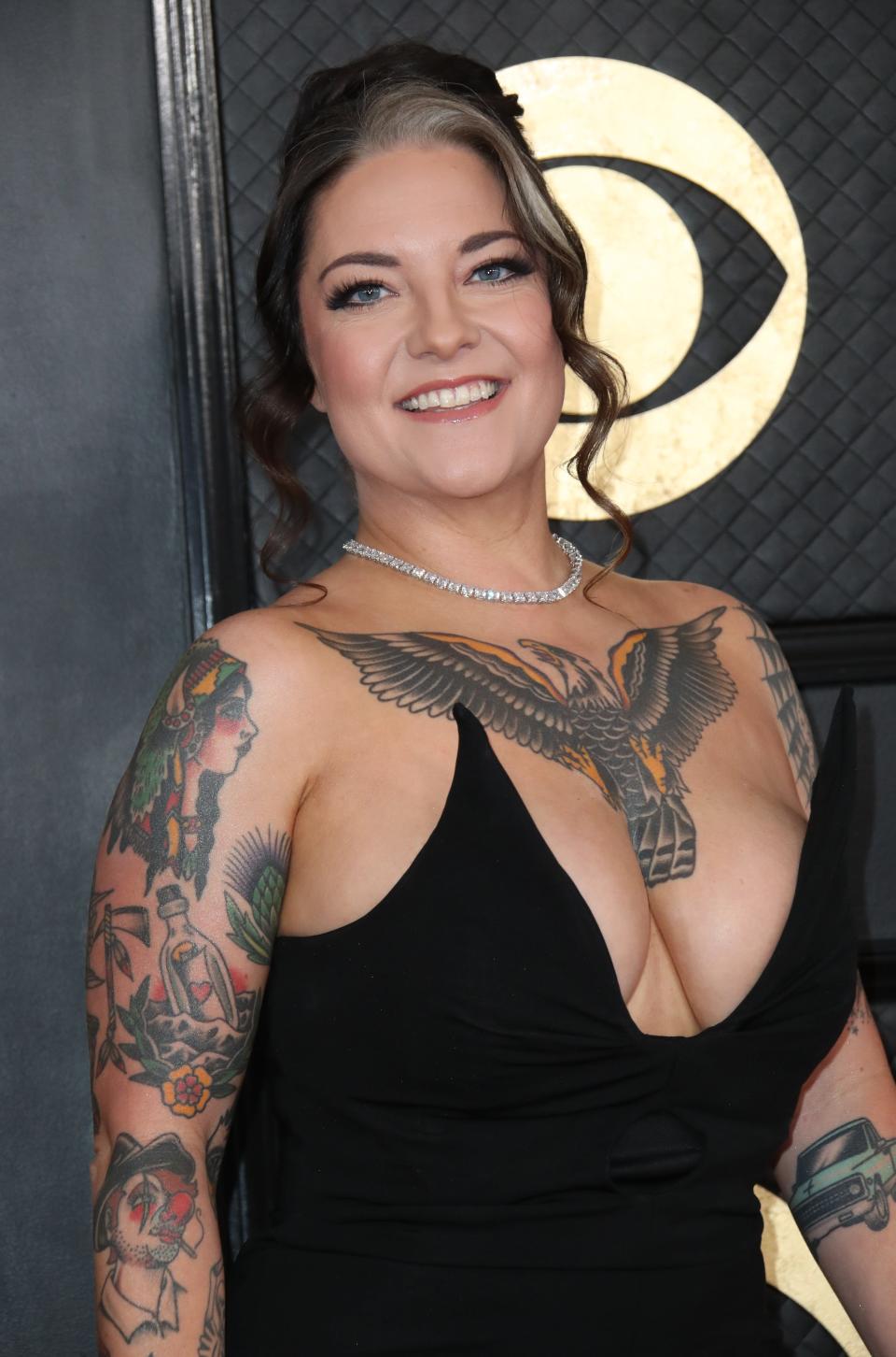 Feb 5, 2023; Los Angeles, CA, USA; Ashley McBryde at the 65th Annual Grammy Awards at Crypto.com Arena in Los Angeles on Sunday, Feb. 5, 2023.. Mandatory Credit: Dan MacMedan-USA TODAY