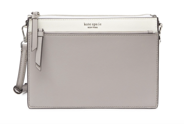 Kate Spade Jackson Top Zip Crossbody Bag Soft Taupe in Leather with  Silver-tone - US