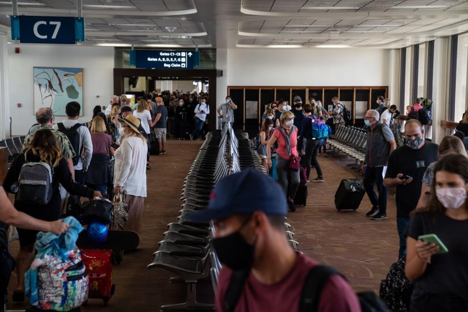 Many arriving passengers faced long waits at Honolulu International Airport on Thursday.