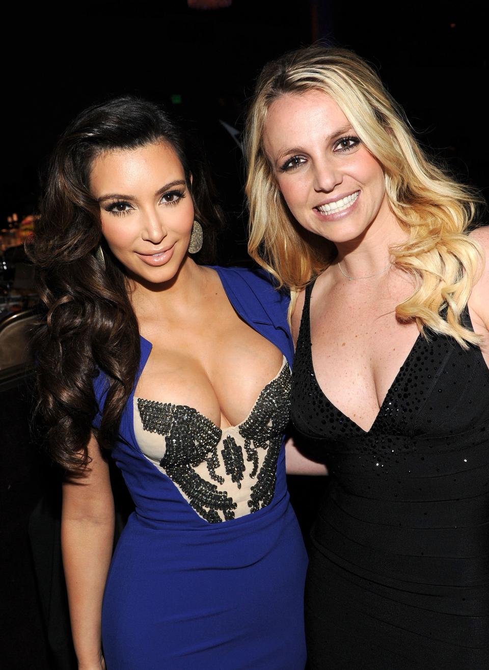 Kim Kardashian with Britney Spears in 2012