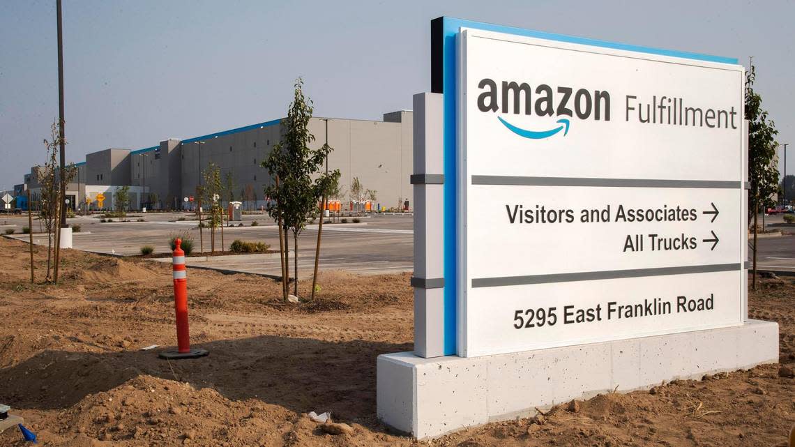 Amazon’s 2.7 million-square-foot, four-story fulfillment center in Nampa.